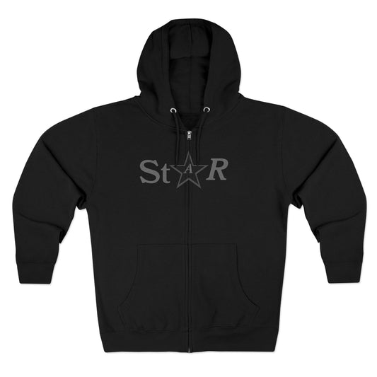 Star - Zip Hoodie In Black