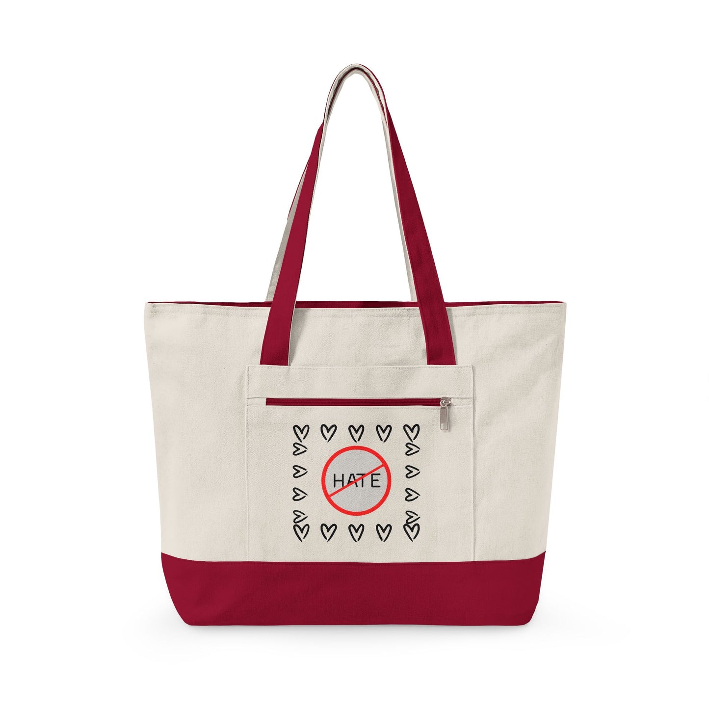 “Heart’s Reminder” - Zippered Canvas Tote