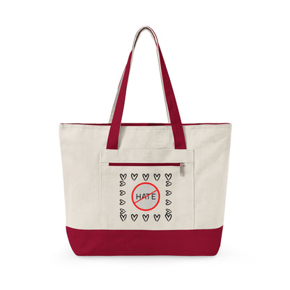 “Heart’s Reminder” - Zippered Canvas Tote