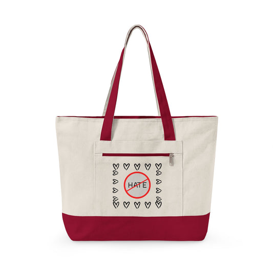 “Heart’s Reminder” - Zippered Canvas Tote