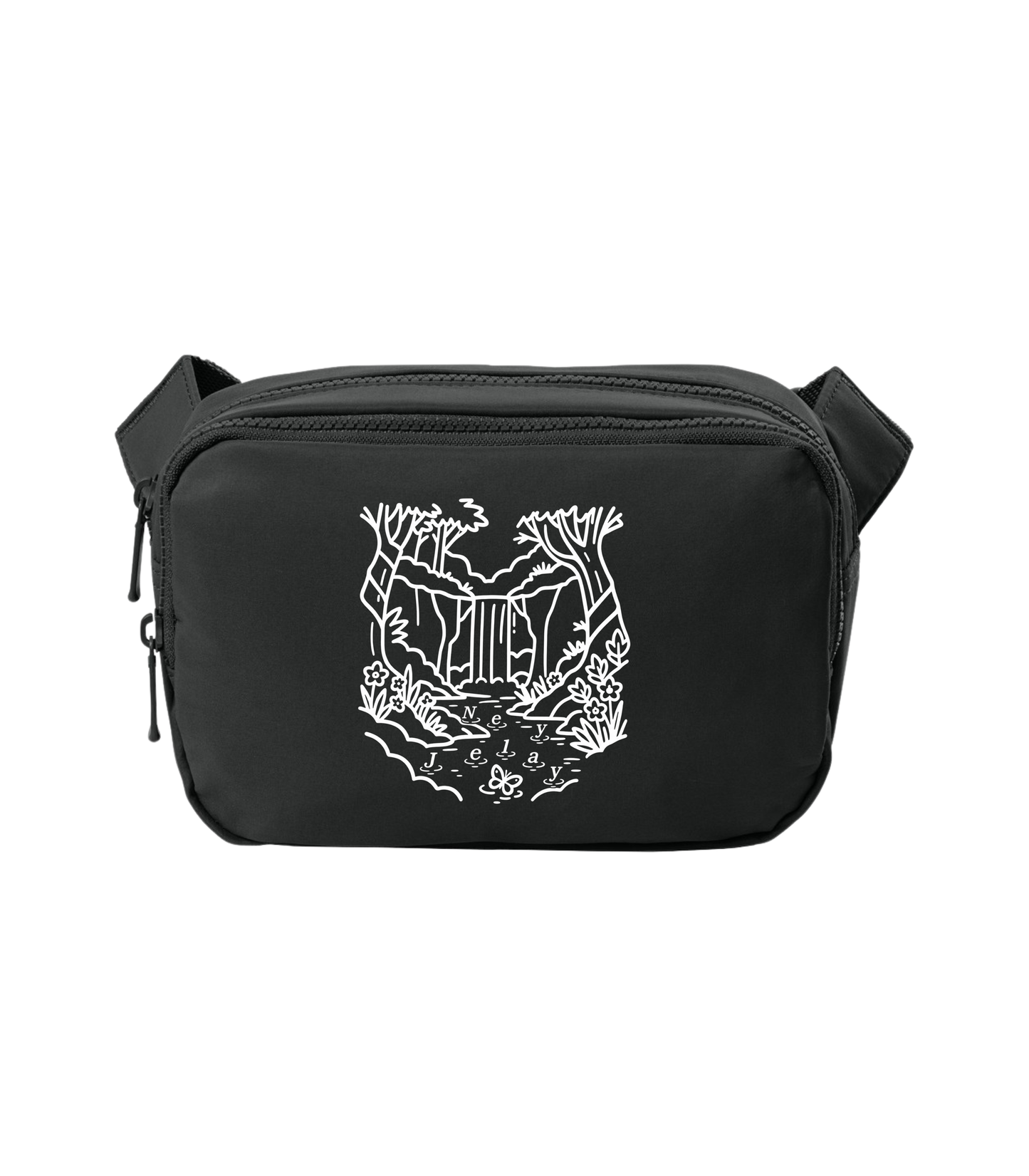 "Nature Carried" Black Crossbody Bag