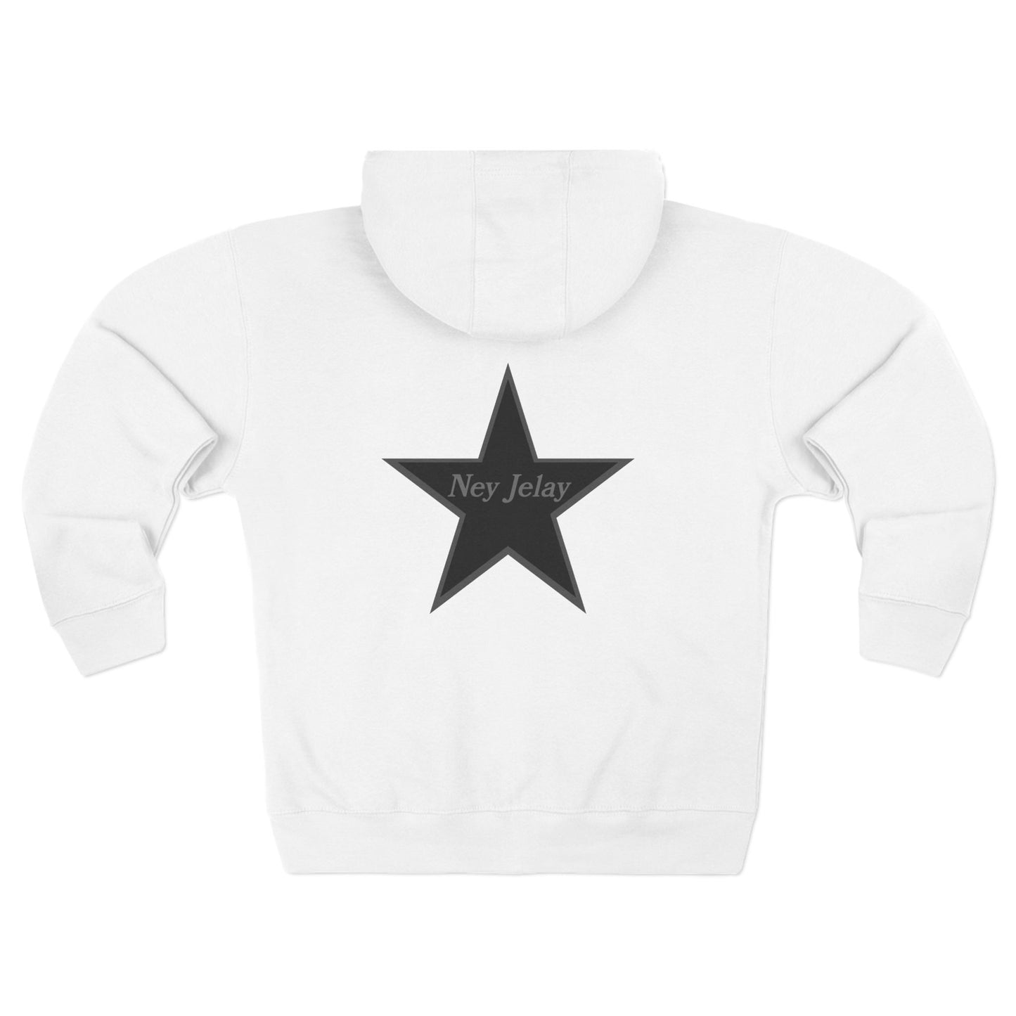 Star - Zip-up Hoodie In White