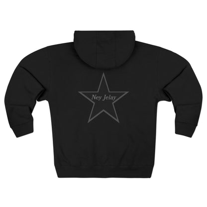 Star - Zip Hoodie In Black