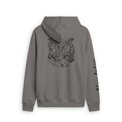 Nature Spoke Zip-Up Hoodie in Grey